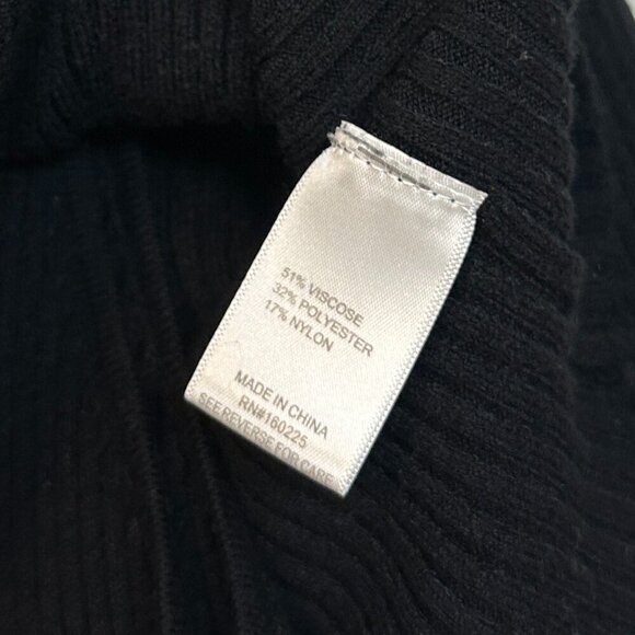 STITCHDROP 2-fer Mock Neck Sweater Dress in Black Size Large - Picture 5 of 7